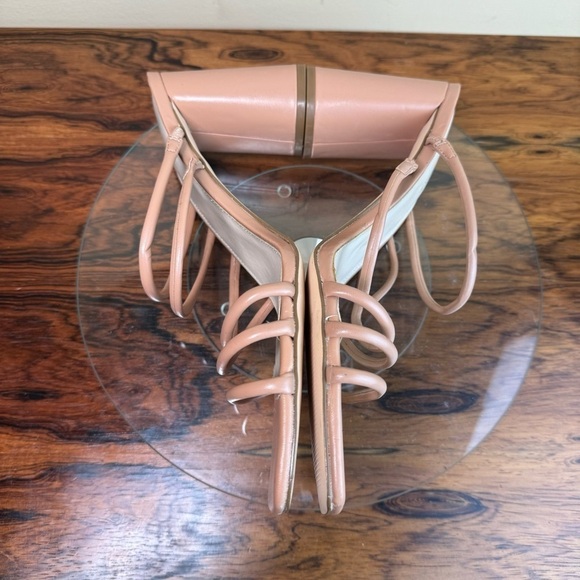 NINE WEST Strappy Open Toe Heel Sandals Platform Block Heels Size 12 - Picture 13 of 15